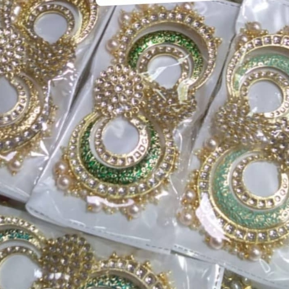 Jhumke jhumki indian earrings kundan chandbali